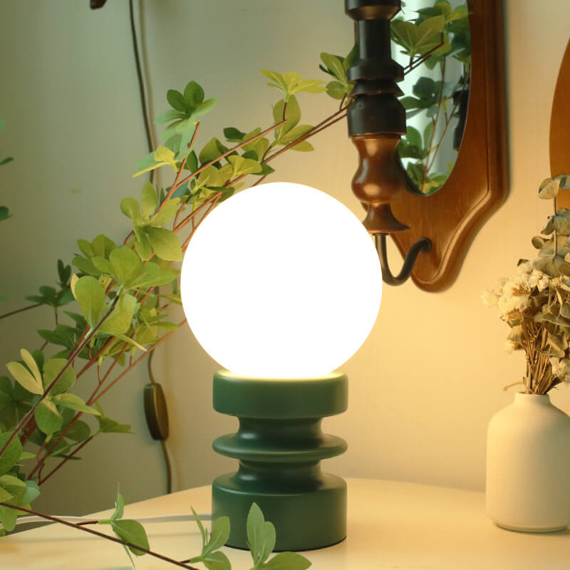 Vintage Orange Bordslampa i Glas – Retro Belysning med Tidlös Stil – Perfekt för Sovrum, Vardagsrum & Arbetsrum