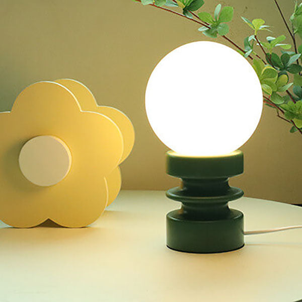 Vintage Orange Bordslampa i Glas – Retro Belysning med Tidlös Stil – Perfekt för Sovrum, Vardagsrum & Arbetsrum