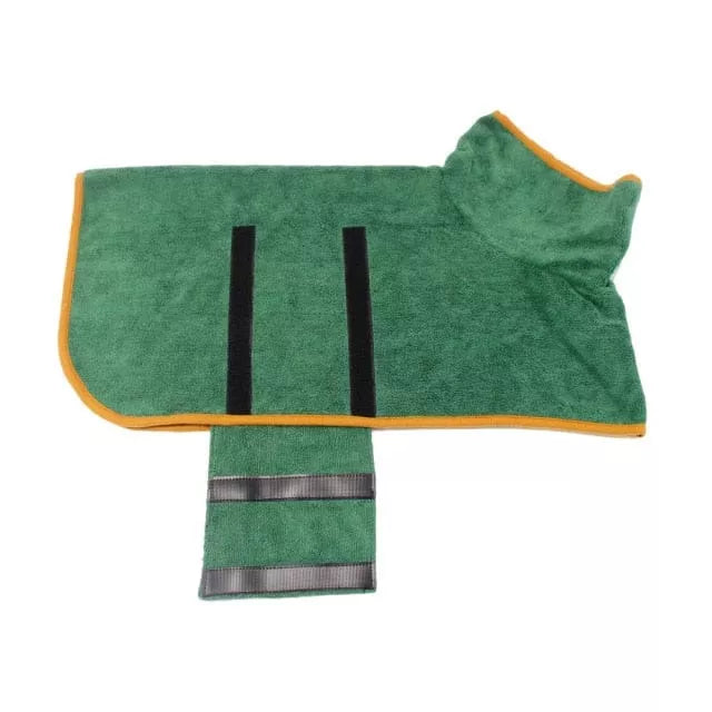 Absorberande Hundbadrock – Mjuk & Justerbar Torkrock för Hundar (XS–XL)