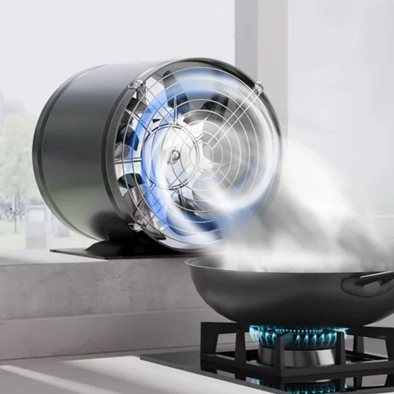 Kraftfull Frånluftsfläkt Tyst Ventilation – För Kök, Badrum och Kontor | 4"-6"-7" | Vit & Svart