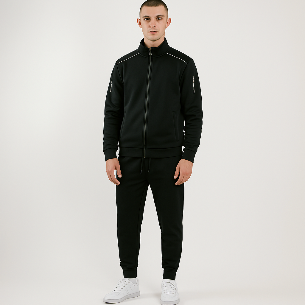 Träningsset för Herr – Andningsbart 2-delat Set med Dragkedja & Fickor | Komfort & Stil i S–6XL