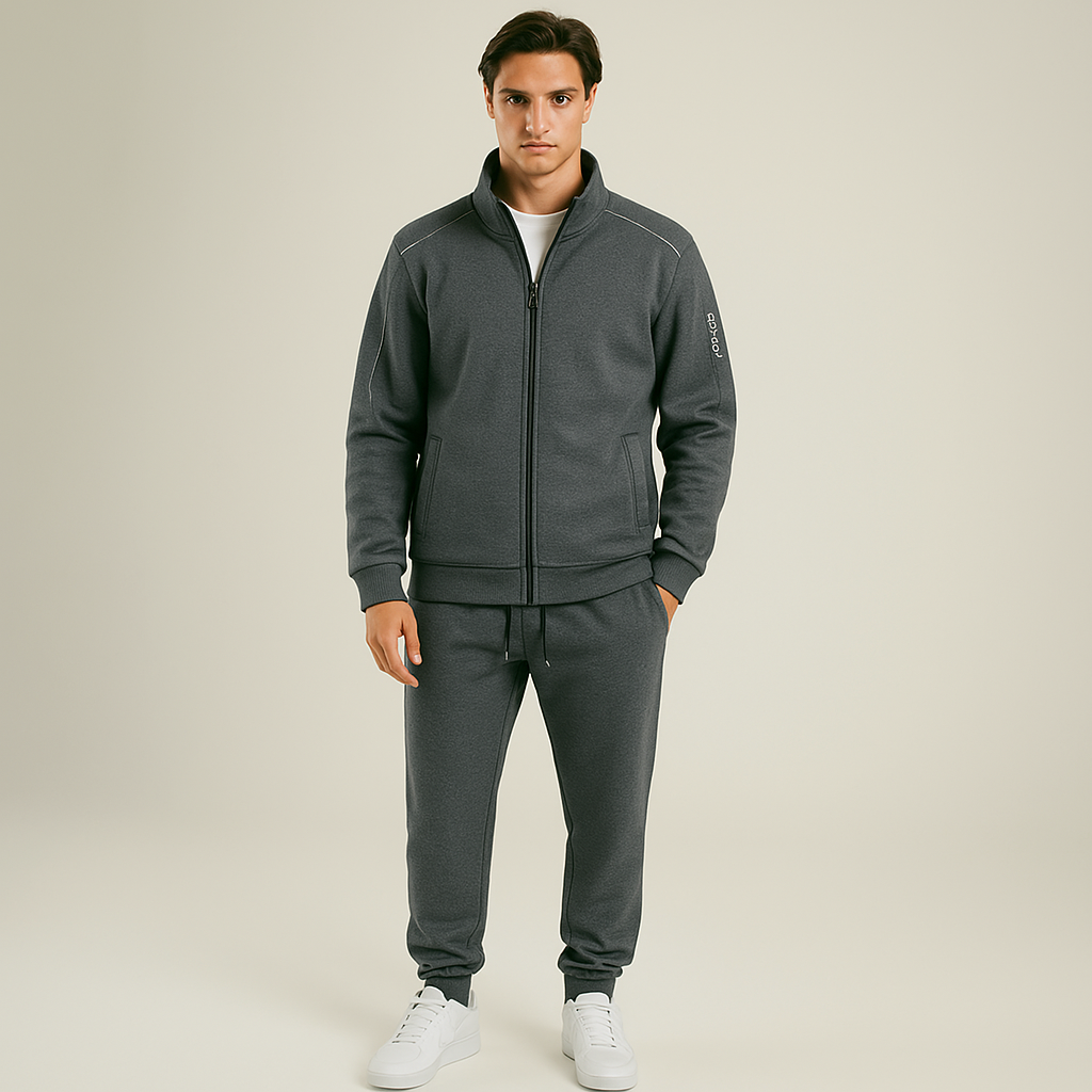 Träningsset för Herr – Andningsbart 2-delat Set med Dragkedja & Fickor | Komfort & Stil i S–6XL