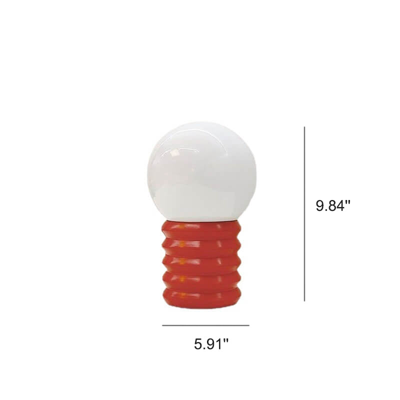Vintage Orange Bordslampa i Glas – Retro Belysning med Tidlös Stil – Perfekt för Sovrum, Vardagsrum & Arbetsrum