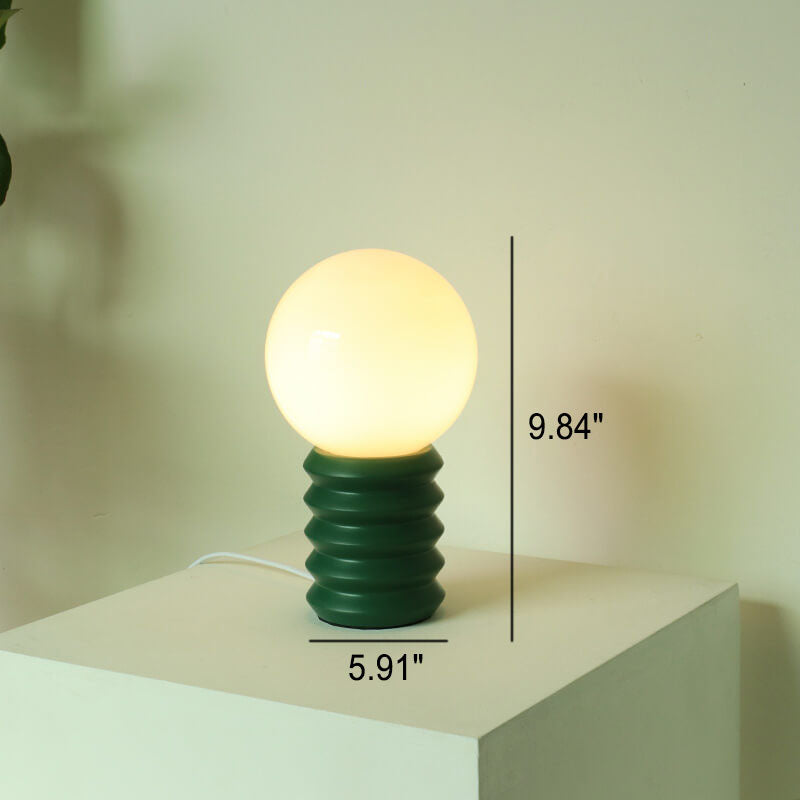 Vintage Orange Bordslampa i Glas – Retro Belysning med Tidlös Stil – Perfekt för Sovrum, Vardagsrum & Arbetsrum