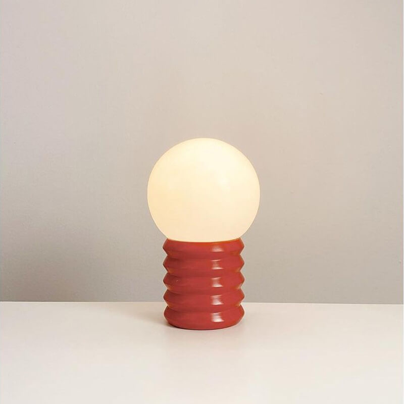 Vintage Orange Bordslampa i Glas – Retro Belysning med Tidlös Stil – Perfekt för Sovrum, Vardagsrum & Arbetsrum