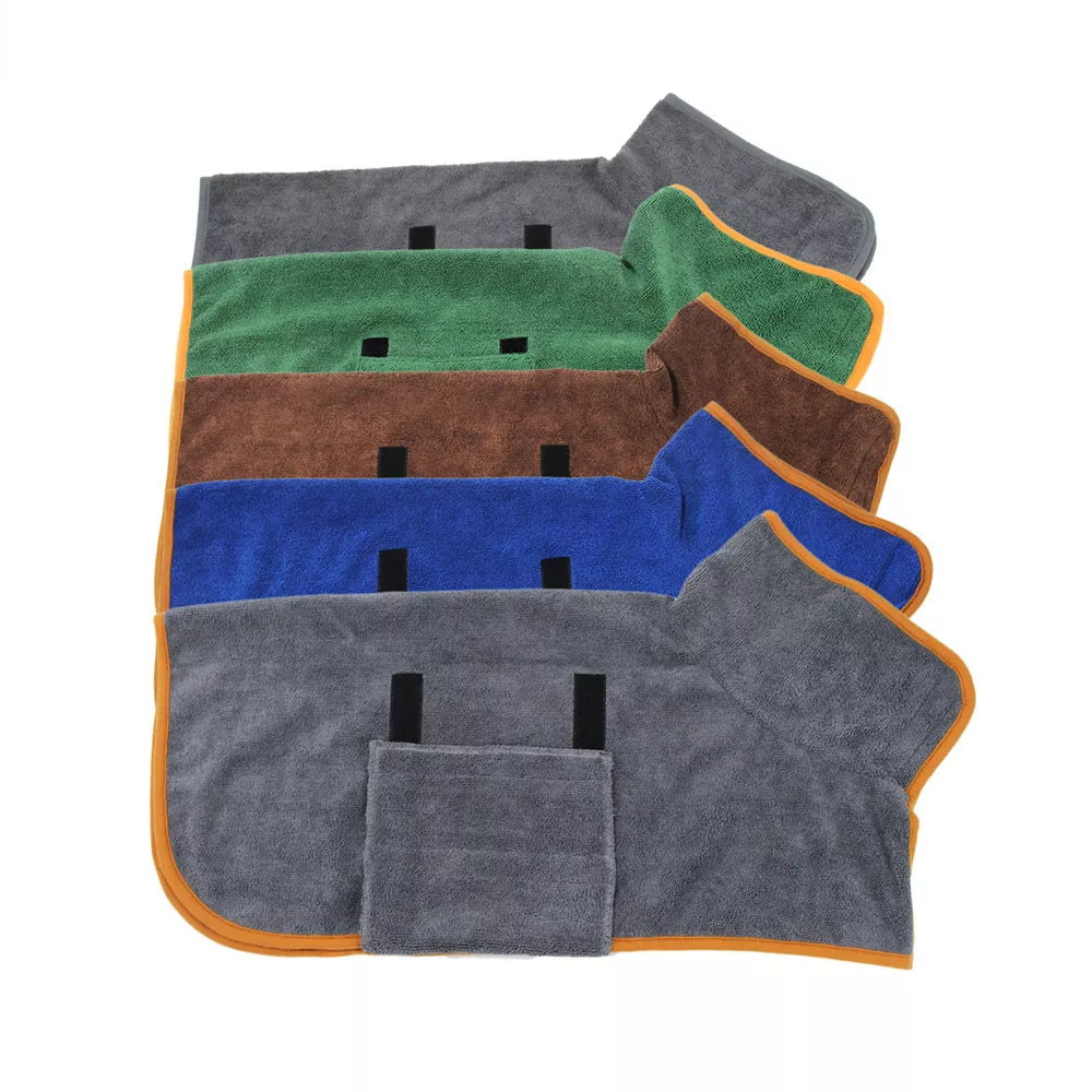 Absorberande Hundbadrock – Mjuk & Justerbar Torkrock för Hundar (XS–XL)