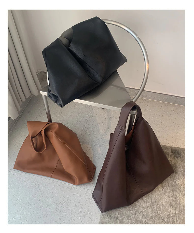 Lyxig Tote Bag i Mjukt Läder – Rymlig Axelväska med Innerfack & Dragkedja | Vardag & Resor