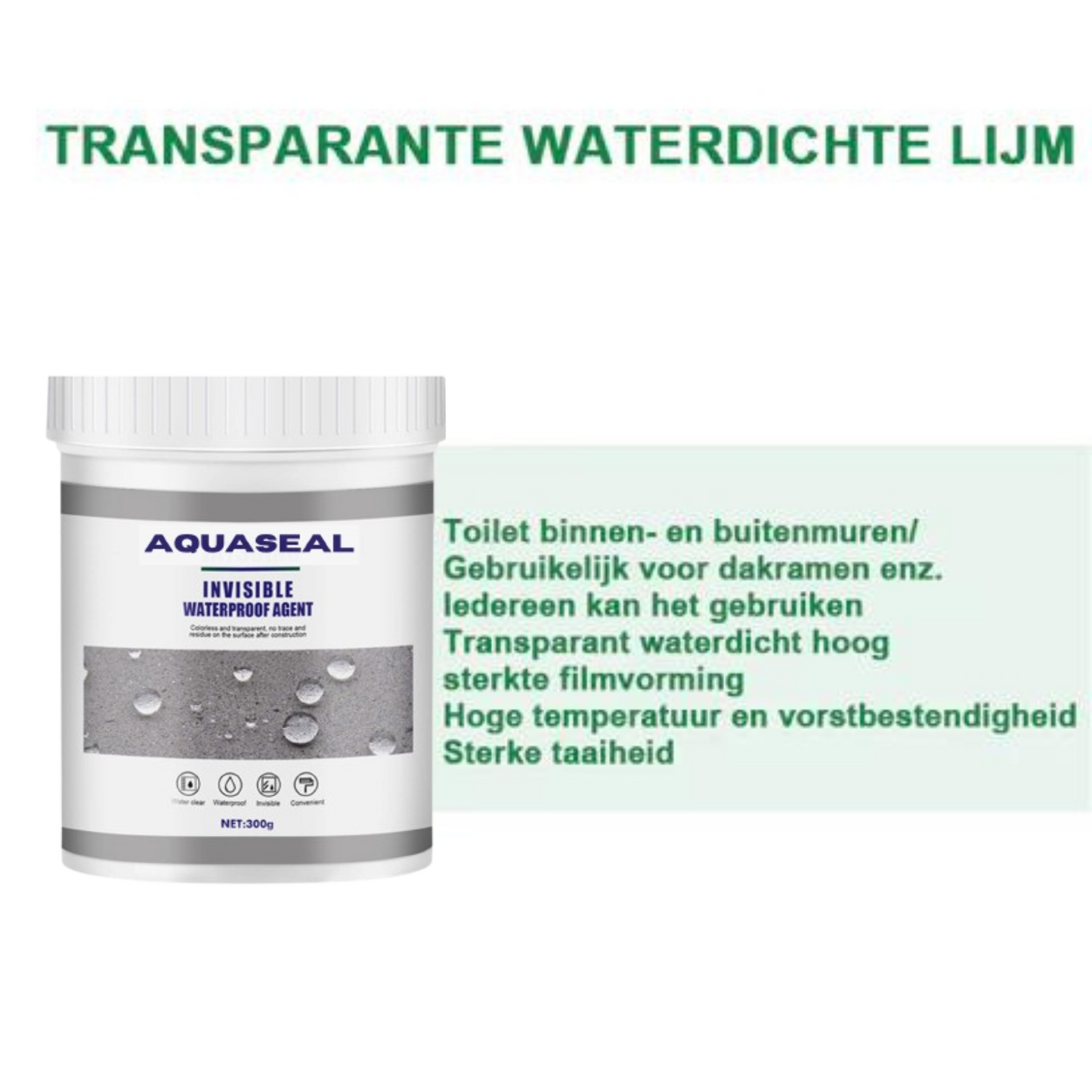 SuperSeal Tätningskit – Vattentätt Lim med Pensel för Sprickor & Läckage – Giftfri, Hållbar & Enkel Applicering – 2x100ML