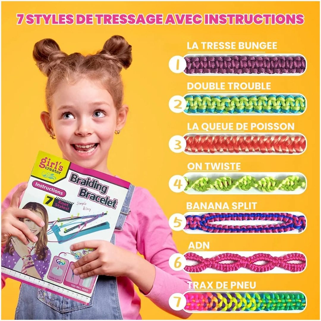 BraceletFun Armbandset för Barn – Färgglad Flätverkstad med Verktyg & Berlocker | Kreativt DIY-kit 6+