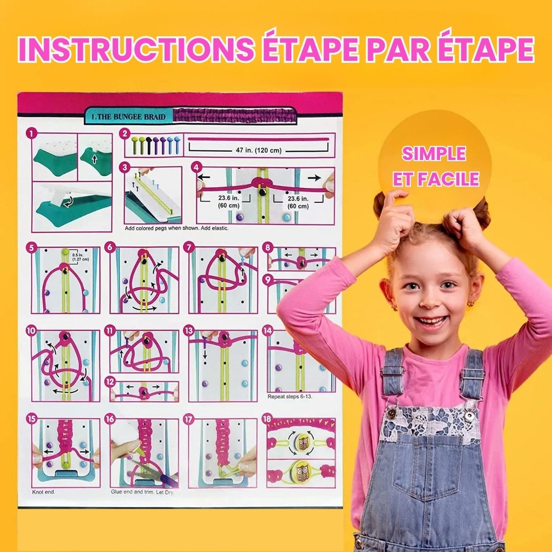 BraceletFun Armbandset för Barn – Färgglad Flätverkstad med Verktyg & Berlocker | Kreativt DIY-kit 6+