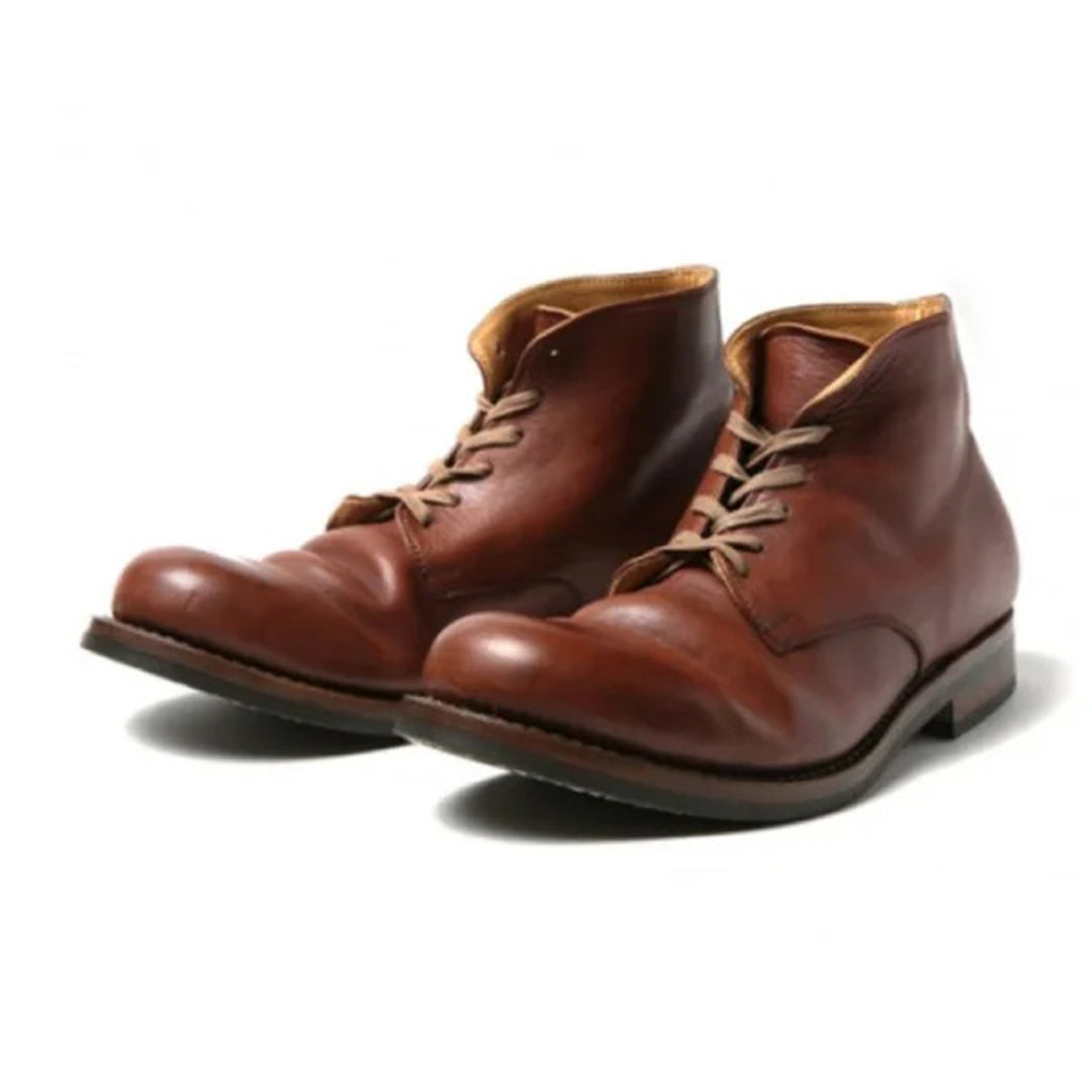 Klassiska svarta läderskor för herr – handgjorda ankelboots i retrostil