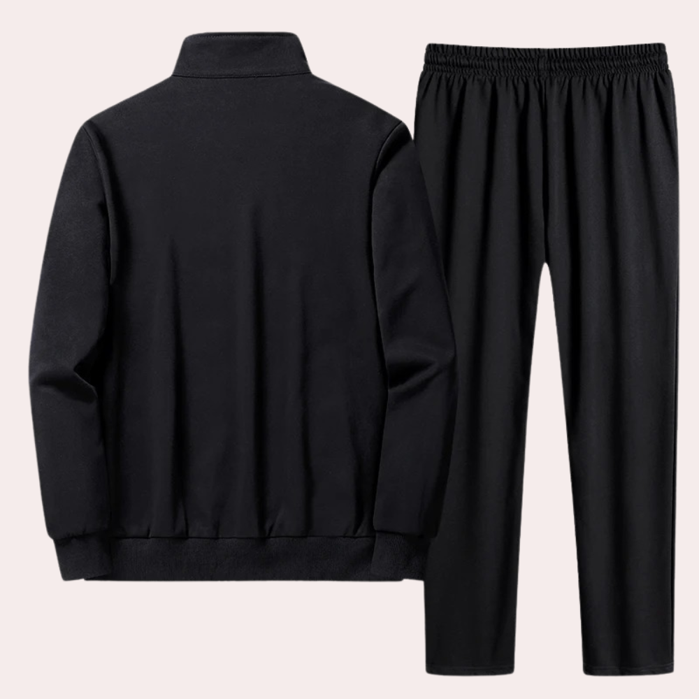 Träningsset för Herr – Andningsbart 2-delat Set med Dragkedja & Fickor | Komfort & Stil i S–6XL