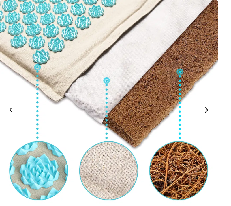 Akupressurmatta för naturlig smärtlindring och avslappning – komplett wellness-kit