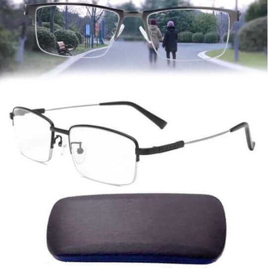 Progressiva Glasögon med Fotokromatiska Ljusfilter – Multifokal Läs- och Körglasögon mot Blått Ljus & UV | Unisex