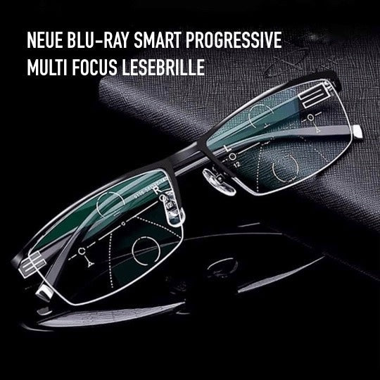Progressiva Glasögon med Fotokromatiska Ljusfilter – Multifokal Läs- och Körglasögon mot Blått Ljus & UV | Unisex