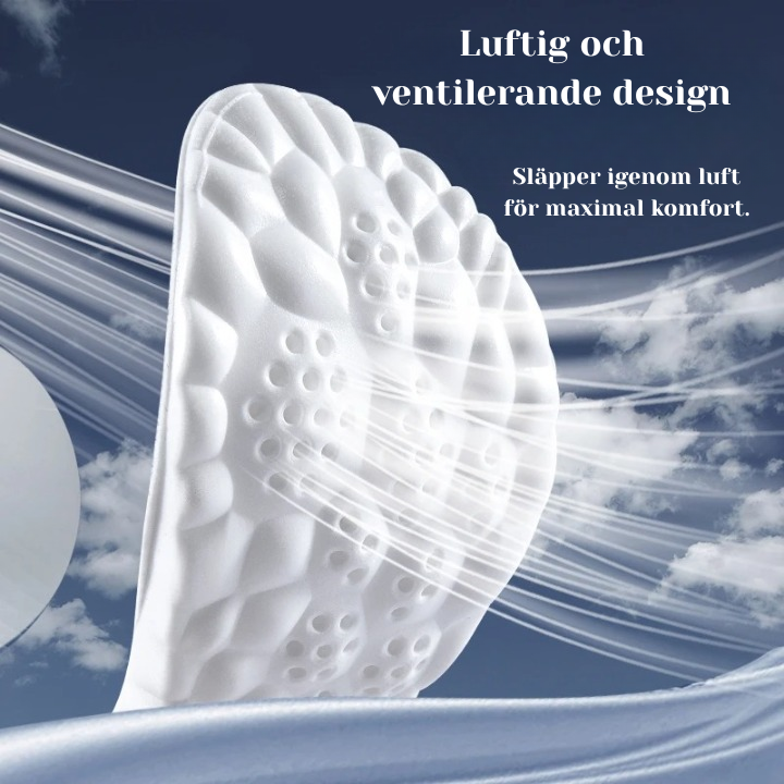 HeavenStep 4D-Stötdämpande Skoinlägg | För Smärtfri Rörelse och Optimalt Stöd
