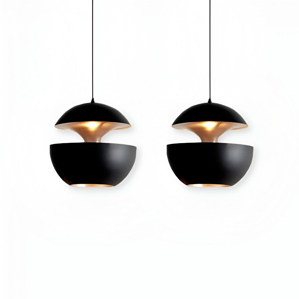 Apple Hängande Lampa - Svartvit Solhängande Lampa - Konstnärlig E27 Hängande Lampa