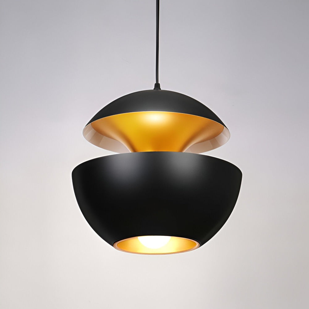 Apple Hängande Lampa - Svartvit Solhängande Lampa - Konstnärlig E27 Hängande Lampa