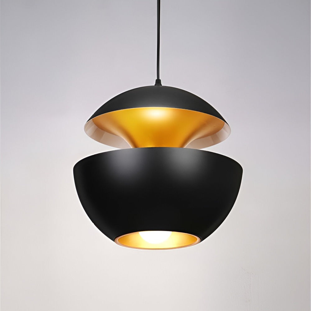 Apple Hängande Lampa - Svartvit Solhängande Lampa - Konstnärlig E27 Hängande Lampa