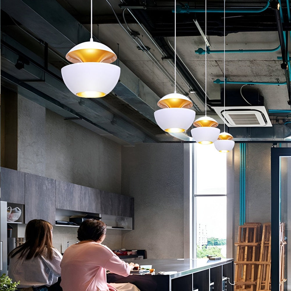 Apple Hängande Lampa - Svartvit Solhängande Lampa - Konstnärlig E27 Hängande Lampa