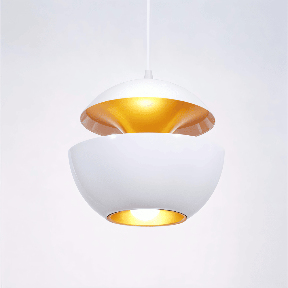 Apple Hängande Lampa - Svartvit Solhängande Lampa - Konstnärlig E27 Hängande Lampa