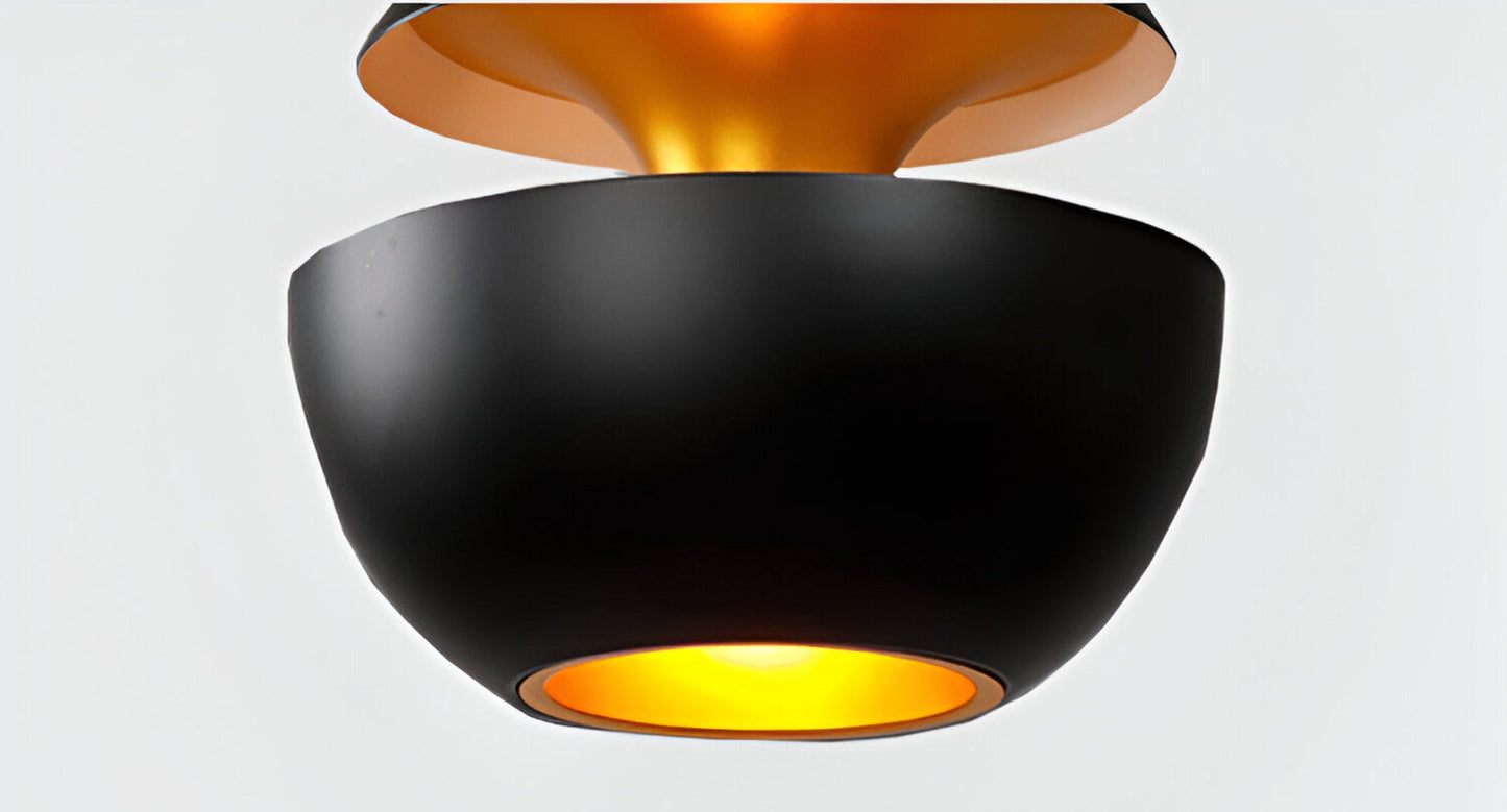 Apple Hängande Lampa - Svartvit Solhängande Lampa - Konstnärlig E27 Hängande Lampa