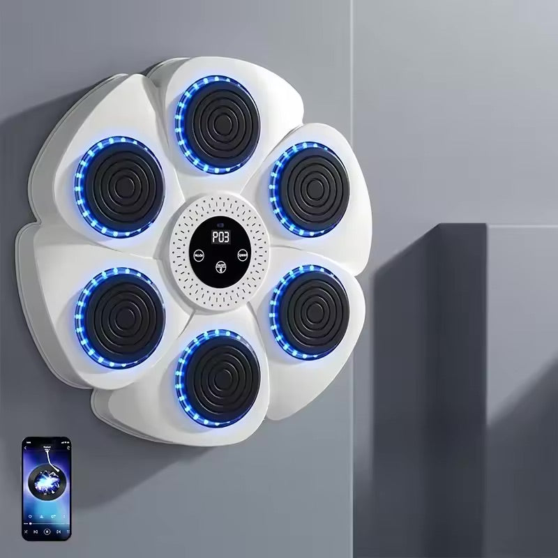Maximus Smart Boxningsmaskin – Interaktiv Boxningsvägg med Bluetooth, Ljus & 9 Träningslägen | För Barn & Vuxna