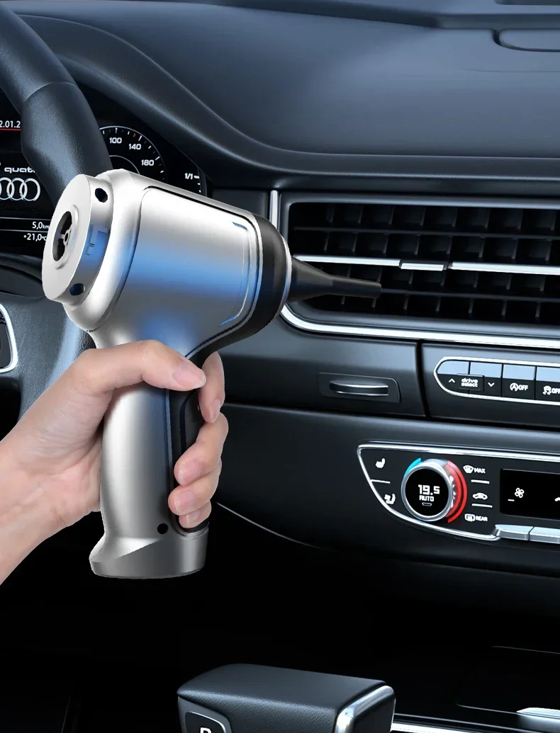 Kraftfull Sladdlös Bilstädare med 95000Pa Sugkraft – Låg Ljudnivå, Borstlös Motor & Barnsäker Design för Bil och Hem