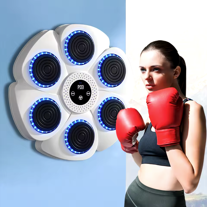 Maximus Smart Boxningsmaskin – Interaktiv Boxningsvägg med Bluetooth, Ljus & 9 Träningslägen | För Barn & Vuxna