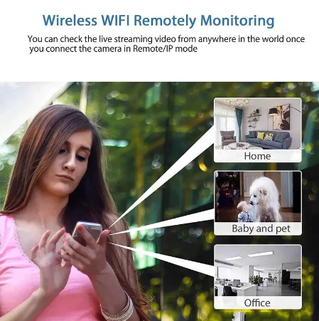 Vattentät HD Miniövervakningskamera med Nattseende – WiFi, Vidvinkel och Rörelsedetektering