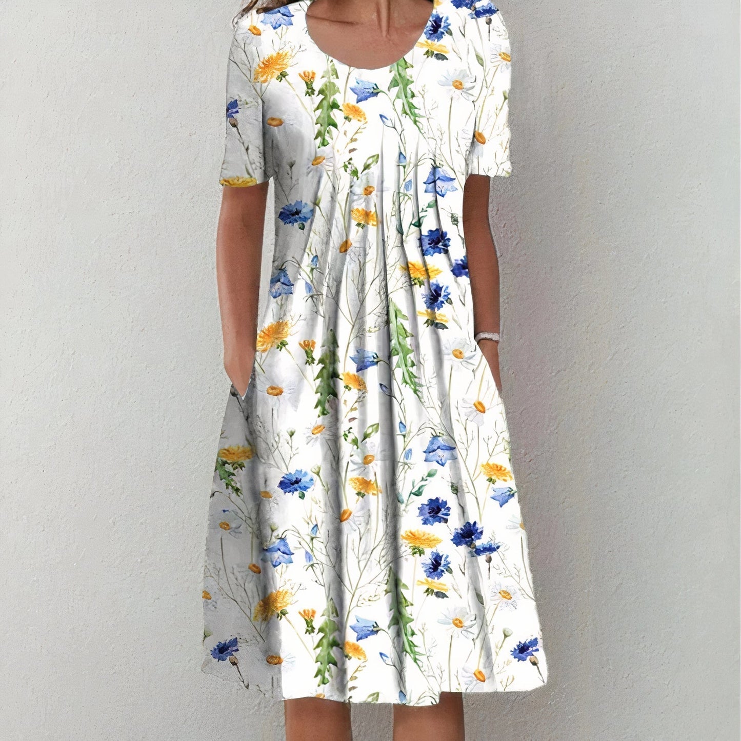 Blommig Sommarklänning för Kvinnor – Stilren, Ärmlös & Tidlös Design | Perfekt för Vår & Sommar S–3XL