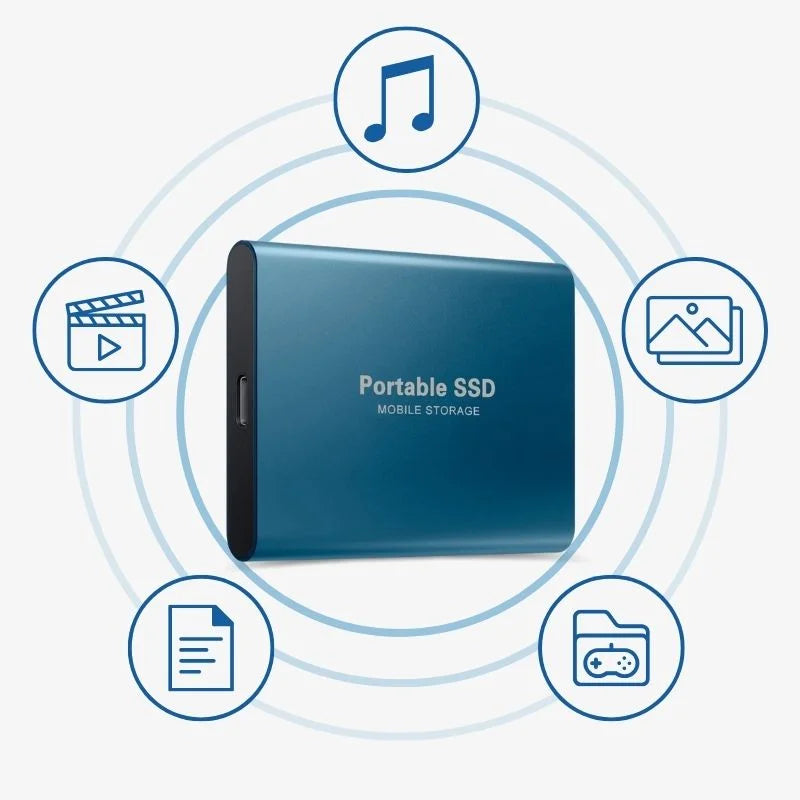 UltraDrive Extern SSD – Supersnabb och Ultraportabel Lagring för Arbete, Spel och Backup