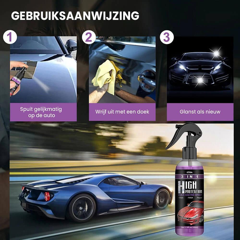 Multifunktionell bilspray – skydd, polering & glans i ett!