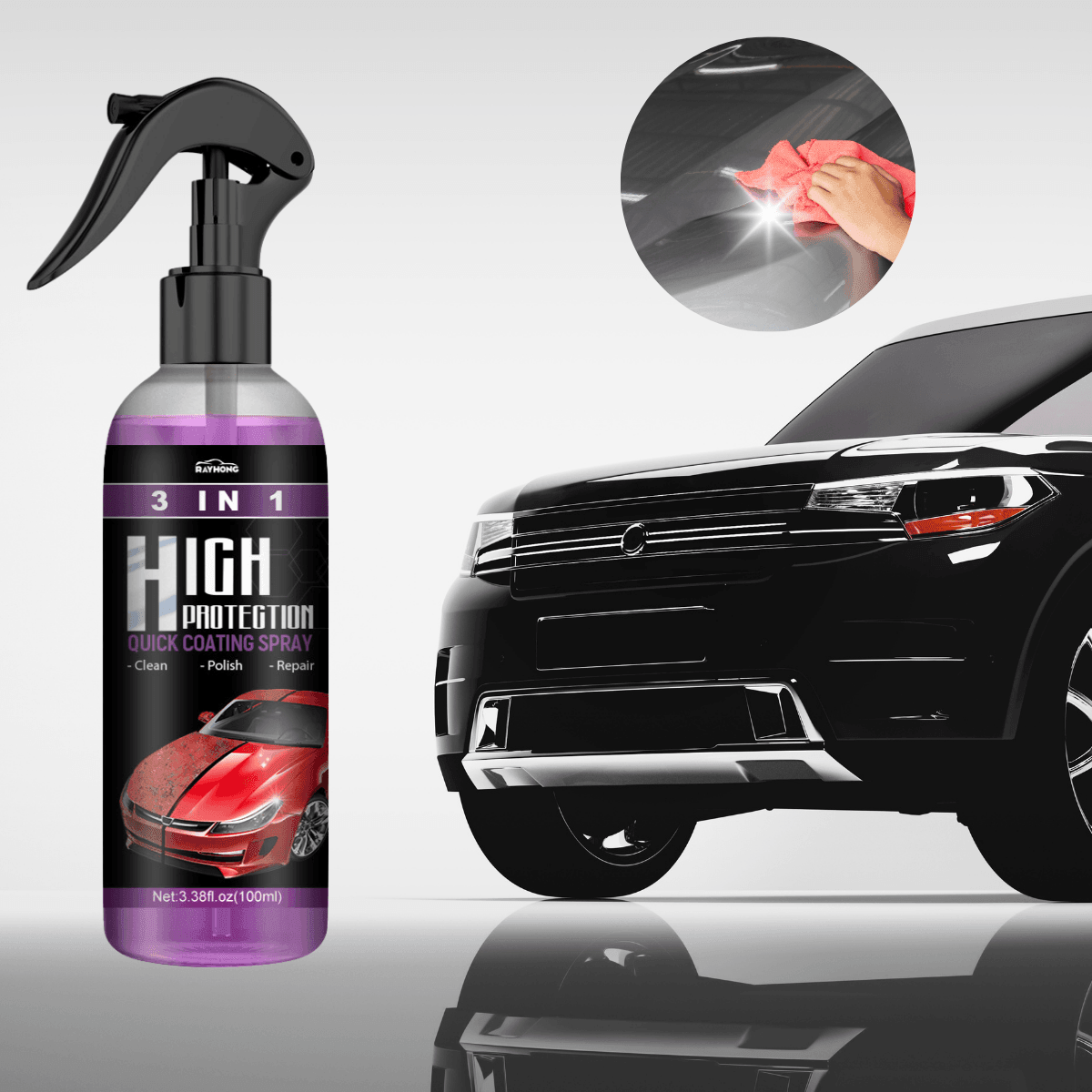 Multifunktionell bilspray – skydd, polering & glans i ett!