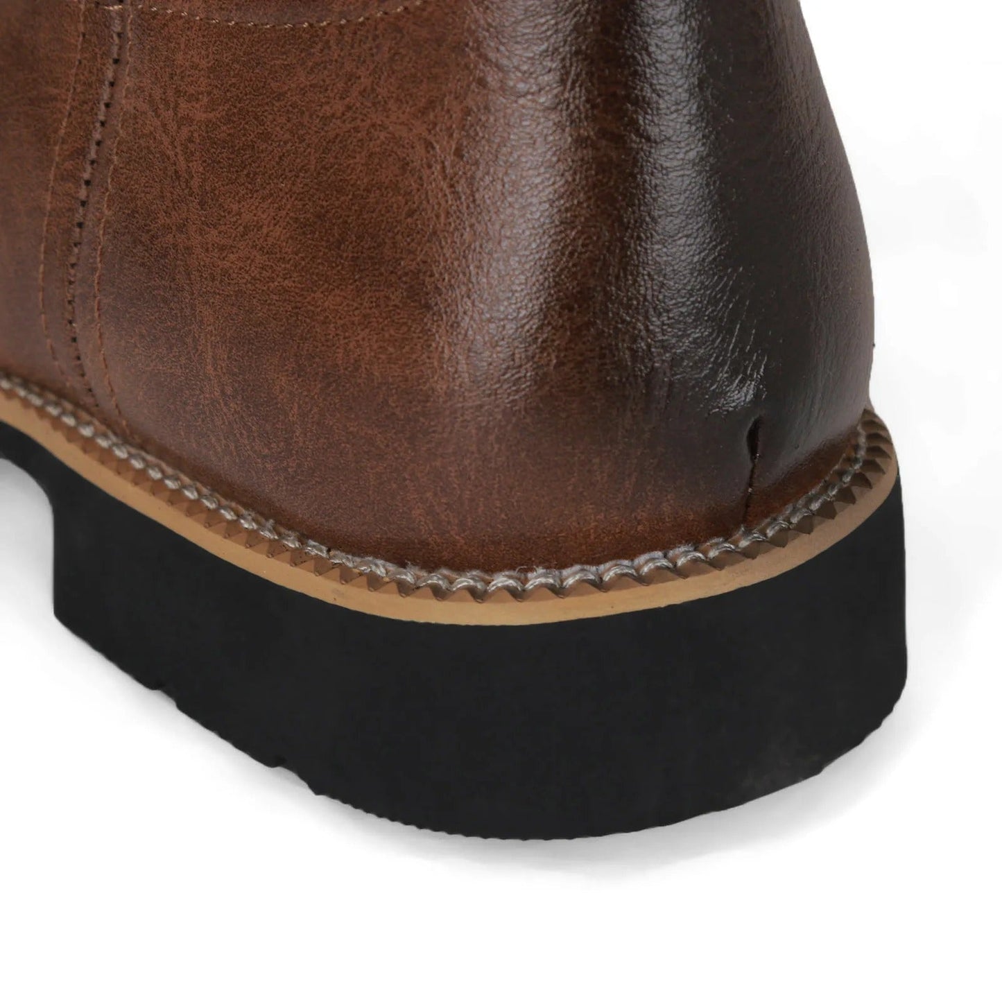 Klassiska cowboyboots för män – Handgjorda bruna läderstövlar med westernbrodyr