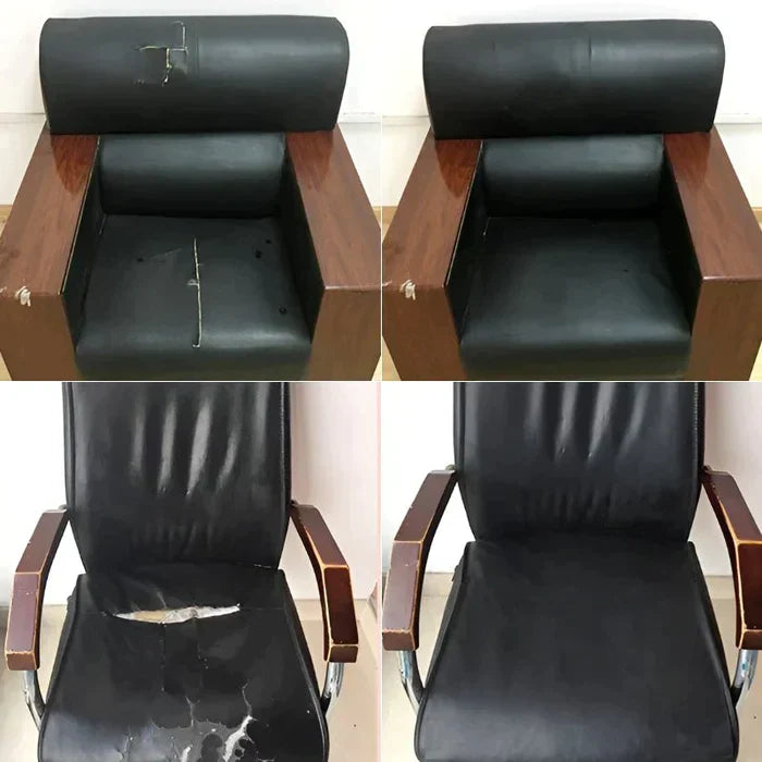 FixLeather - Självhäftande Läderreparationsplåster - Återställ Dina Möbler Enkelt och Billigt