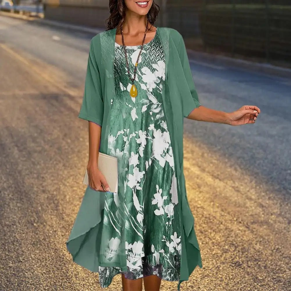 Årgång Sommarklänning med Blommönster – Luftig & Elegant Klänning för Kvinnor | XXS–XL