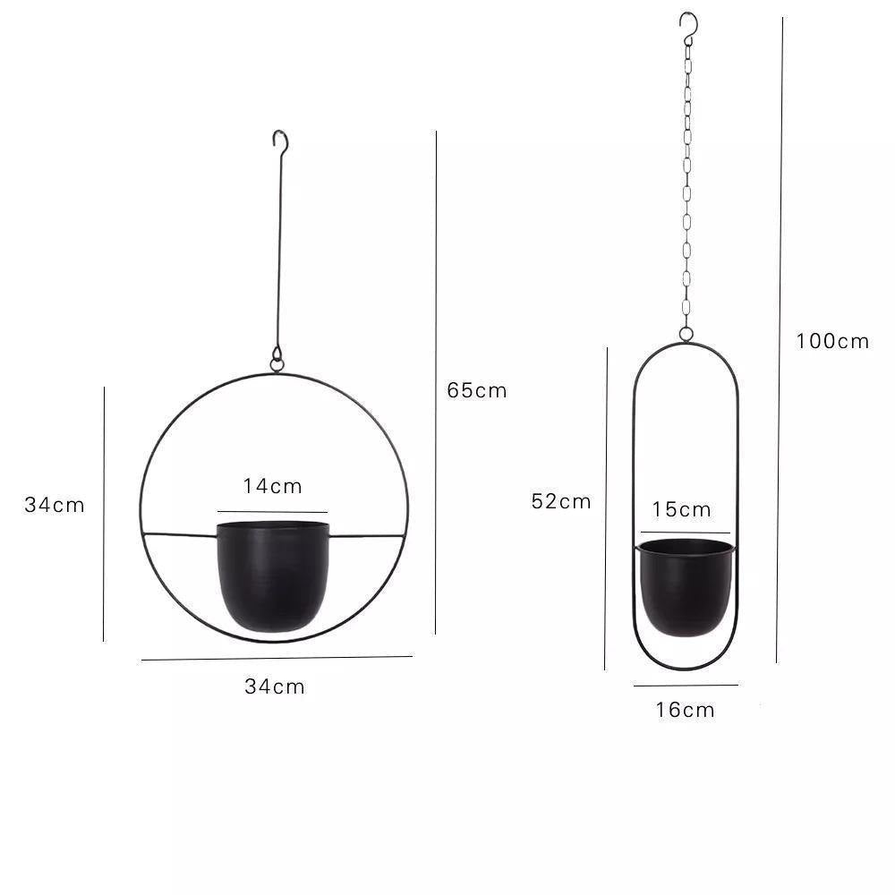 Halo Metal Hanging Planter – Elegant Hängande Kruka i Guld för Inomhus & Utomhusbruk