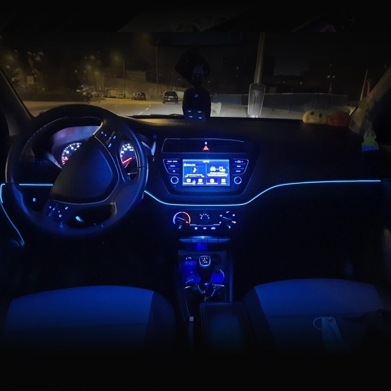 Flexibel LED-ljusband med neon-effekt – USB-driven dekorbelysning för bil, rum eller fest