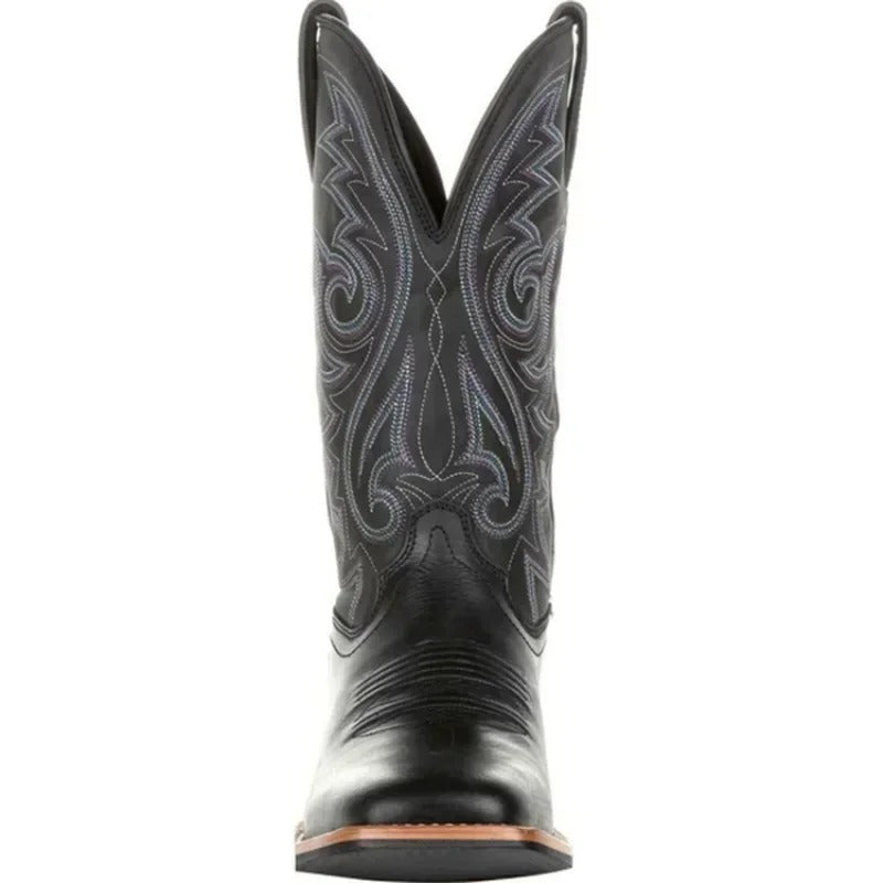 Klassiska cowboyboots för män – Handgjorda bruna läderstövlar med westernbrodyr