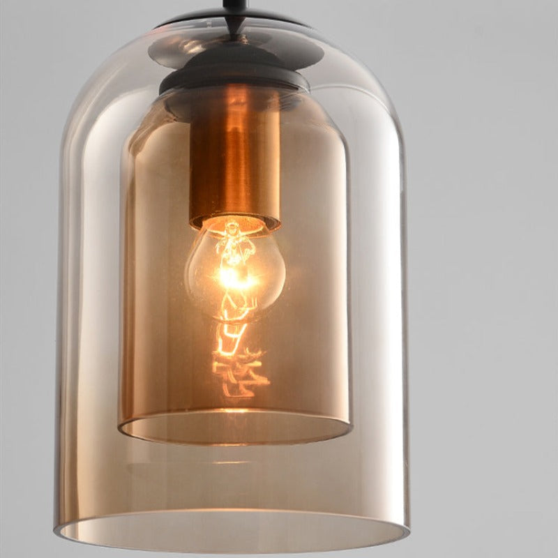Mid-Century Mica Pendellampa – Tidlös design med varm glöd och glimmerfinish