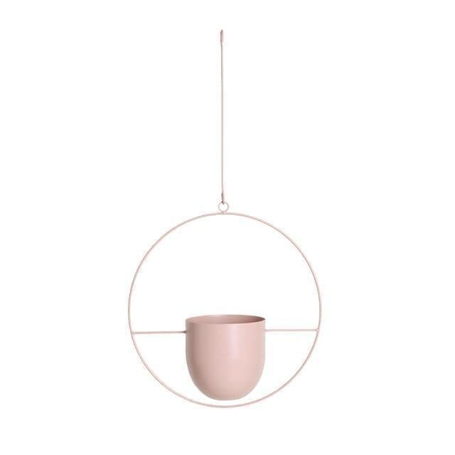 Halo Metal Hanging Planter – Elegant Hängande Kruka i Guld för Inomhus & Utomhusbruk