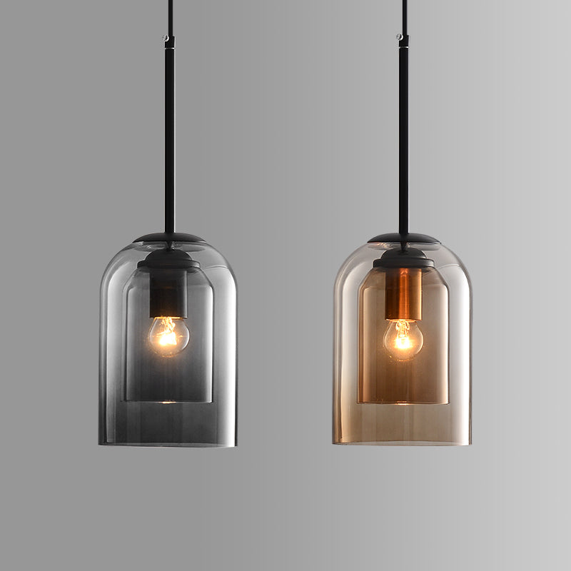 Mid-Century Mica Pendellampa – Tidlös design med varm glöd och glimmerfinish
