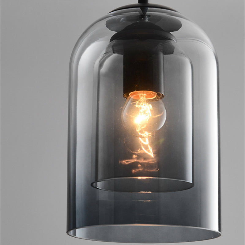 Mid-Century Mica Pendellampa – Tidlös design med varm glöd och glimmerfinish