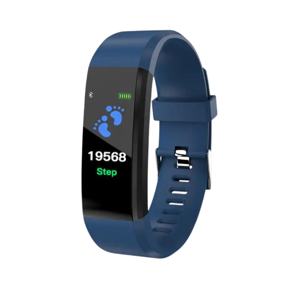 Senior Smartwatch – Enkel Hälsoklocka för Äldre - USB-laddning - Hälsoövervakning & Stegräknare