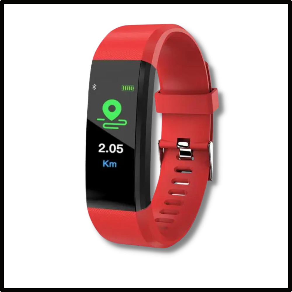 Senior Smartwatch – Enkel Hälsoklocka för Äldre - USB-laddning - Hälsoövervakning & Stegräknare