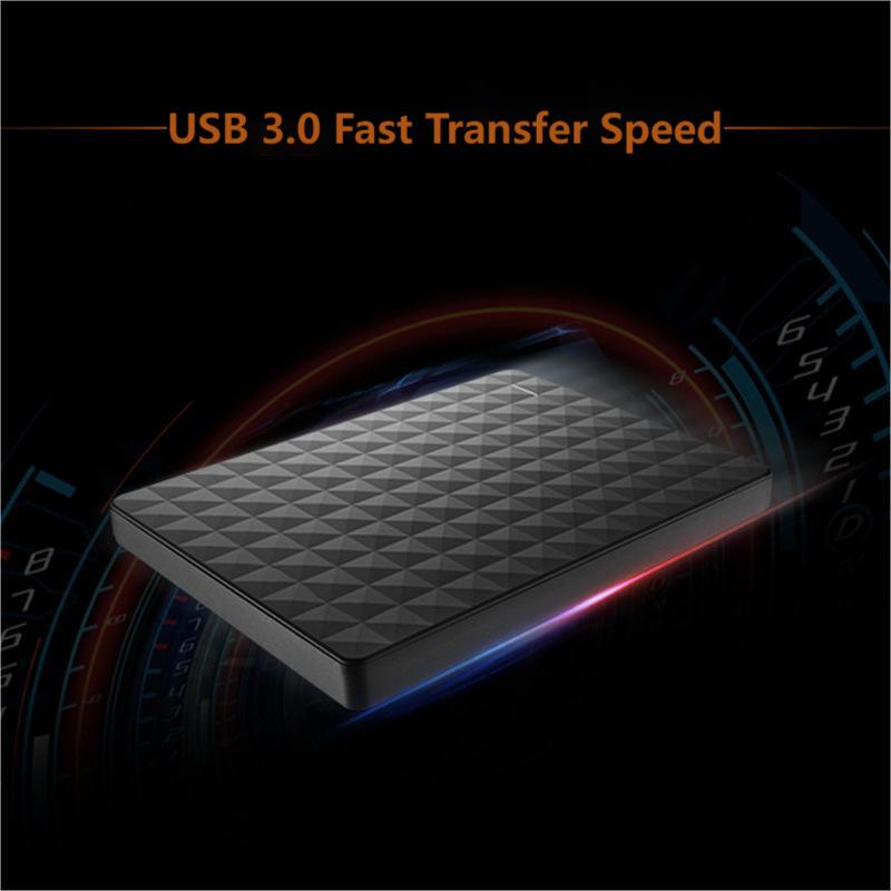 Ultratunn Bärbar Hårddisk – 10TB Stor Kapacitet – Supersnabb USB 3.0 – Lättvikt – Hushållets Mästare