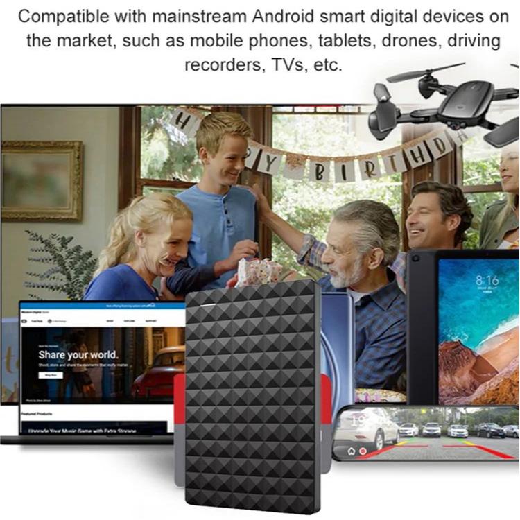 Ultratunn Bärbar Hårddisk – 10TB Stor Kapacitet – Supersnabb USB 3.0 – Lättvikt – Hushållets Mästare