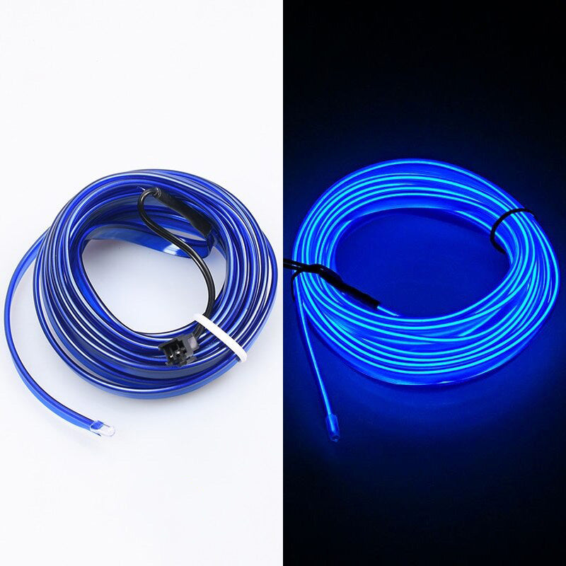 Flexibel LED-ljusband med neon-effekt – USB-driven dekorbelysning för bil, rum eller fest