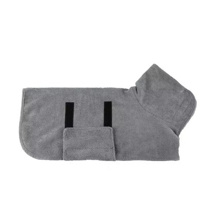 Absorberande Hundbadrock – Mjuk & Justerbar Torkrock för Hundar (XS–XL)